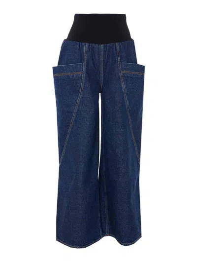 Alaïa Alaia Denim Track Pants In Blue