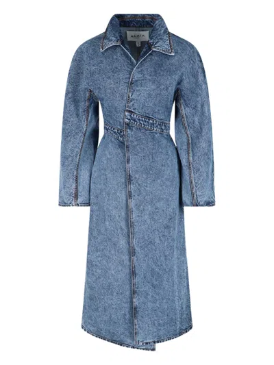 ALAÏA DENIM TRENCH COAT