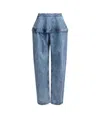 Alaïa Denim Trousers In Blue