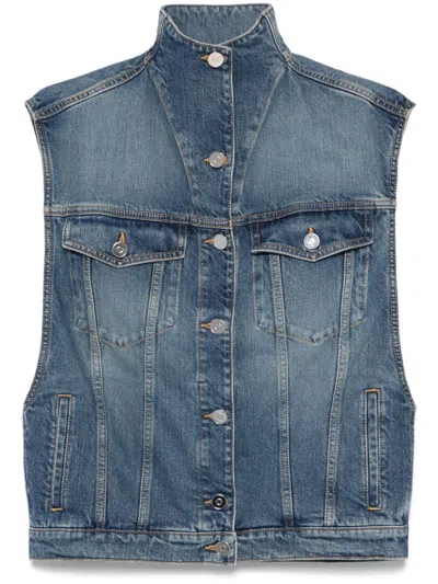 Alaïa Alaia Denim Trucker Vest