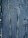 Alaïa Womens Alaia High-neck Faded-wash Regular-fit Denim-blend Vest In Blue