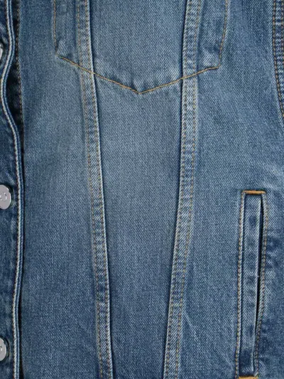 Alaïa Denim Vest In Blue