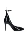 Alaïa Patent Leather Pumps With Ankle Strap And Stiletto Heel 10cm In Black  