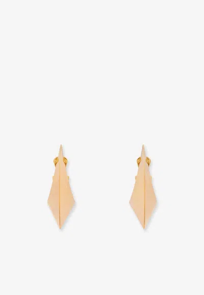 Alaïa Diamond Shaped Drop Earrings In Gold