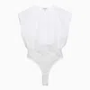 Alaïa Alaia Dickey White Cotton Shirt Bodysuit Women In White