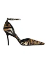 Alaïa Womens Azzedine Alaia Drop 90 Brushed-hair Leather Pumps In Animal Print