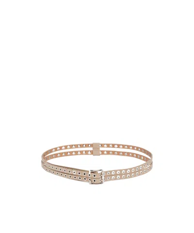 Alaïa Double Belt In Gold