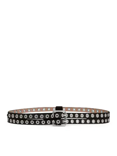 Alaïa Double Biker Belt In Nubuck