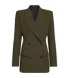 Alaïa Double-breasted Blazer In Green