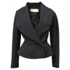 Alaïa Double-breasted Jacket In Black Polyester In Multi