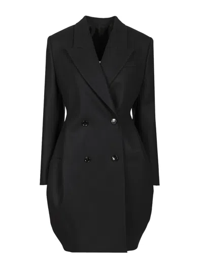 Alaïa Double-breasted Rounded Coat Coats Blue