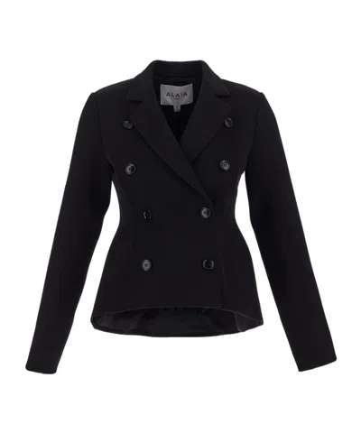 Alaïa Double-breasted Suit Jacket In Black