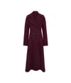 Alaïa Virgin Wool Cinched Coat In Black