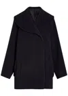Alaïa Double-breasted Wool Coat In Blue