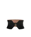 Alaïa Double Bustier Belt In Calfskin In Black