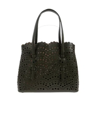 Alaïa Double Handle Tote Bag In Black