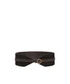 Alaïa Double Large Belt In Haircalf In Black