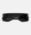 Alaïa Double Large Leather Belt In Black