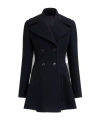Alaïa Wool Cinched Coat In Black