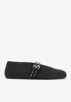 Alaïa Double-strap Ballet Flats In Black