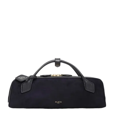 Alaïa Double Zipper Handbag In Blue