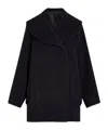 Alaïa Double-breasted Wool Coat In Black