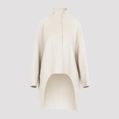 Alaïa Double-face Cashmere Asymmetrical Asym Jacket For Women In Neutral