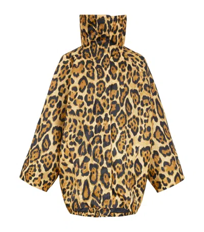 Alaïa Double-layered Twill Coat In Blue