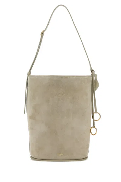 Alaïa Dove Grey Suede Bucket Bag