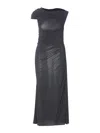 Alaïa Alaia Women Draped Asymmetrical Dress In Black