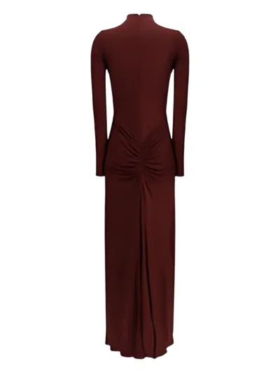 Alaïa Alaia Draped Dress In Burgundy