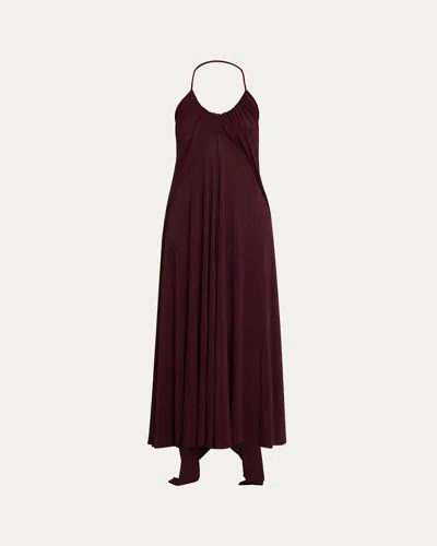 Alaïa Draped Halter Backless Gown