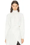 Alaïa Viscose Blend Jacket Draped Design Neckline In White