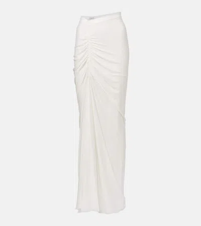 Alaïa Draped Jersey Maxi Skirt