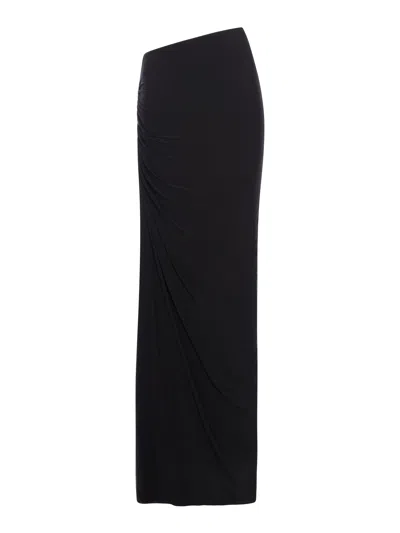 ALAÏA DRAPED JERSEY SKIRT