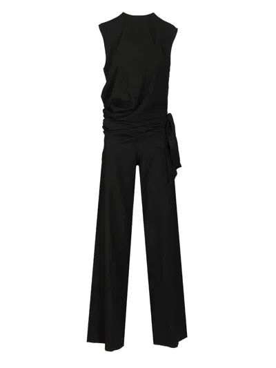 Alaïa Draped Jumpsuit Jewelry Black