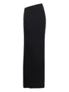 Alaïa Alaia Women Long Draped Jersey Dress In Black