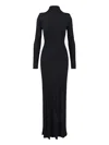 Alaïa Women Black Fluid Jersey Heart Dress In Black
