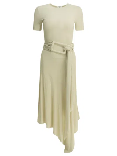 Alaïa Alaia Draped Midi Dress In Green