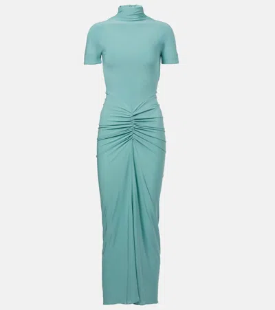 Alaïa Draped Ruched Maxi Dress