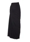 Alaïa Womens Alaia Ruched High-waist Stretch-woven Maxi Skirt