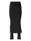 Alaïa Archetypes Layered Stretch-crepe Skinny Pants In Black