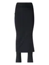 Alaïa Archetypes Layered Stretch-crepe Skinny Pants In Black  