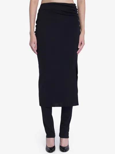 Alaïa Draped Skirt Pants In Black