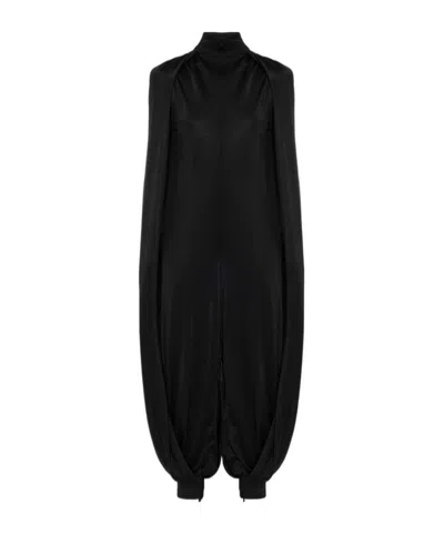 Alaïa Draped Turtleneck Jumpsuit In Black