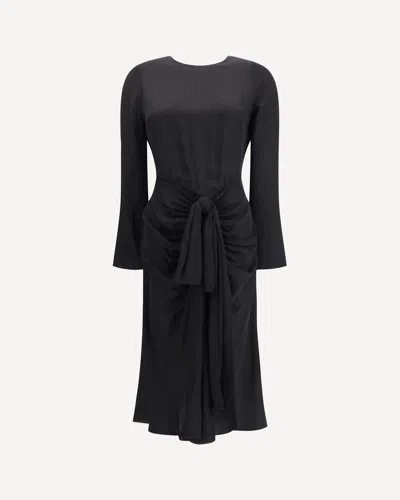 Alaïa Draped Viscose Dress In Black