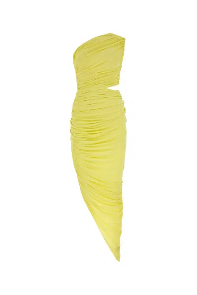 Alaïa Yellow Second Skin Maxi Dress In Jauneclair