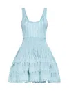 Alaïa Crinoline Mini Dress In Menthe