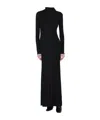 Alaïa Alaia Black Dress With Back Draping Women In Multi