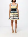 Alaïa Womens Scoop-neck Crinoline Ribbed-knit Mini Dress Multicolor Jaune In Yellow